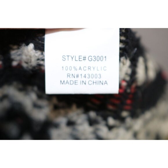 Soho Apparel Aztec Poncho Sweater-Size Medium-Boho-Fringed - Picture 4 of 8